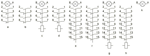 Схема подключения выключателей ВК16-19