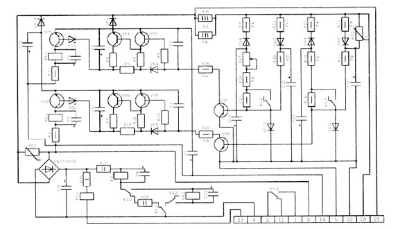 Электрическая схема блока БДУ-П