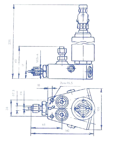 Схема пневмоэлектроклапана ПЭКДД