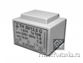 Малогабаритный трансформатор для печатных плат ТН 30/12 G фото 1