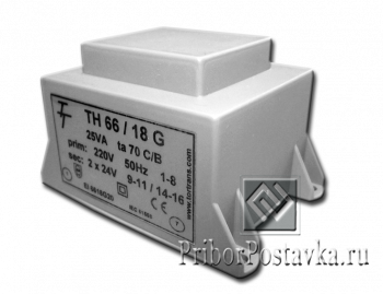 Малогабаритный трансформатор для печатных плат ТН 66/18 G фото 1