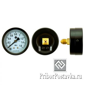 Манометр 1,6 МПа (16 бар)  63 мм; осевой; М12х1,5 фото 1