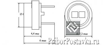 Двухэлементный кремниевый фотодиод ФД-310М фото 1