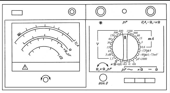 Схема шкалы измерения электроизмерительного прибора Ц4353