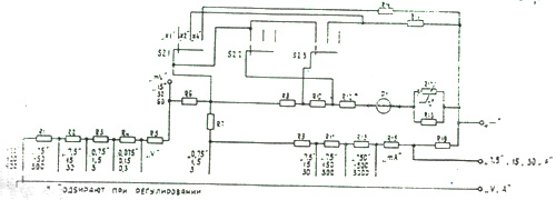 Рис.1. Схема подключения миллиамперметра М45М
